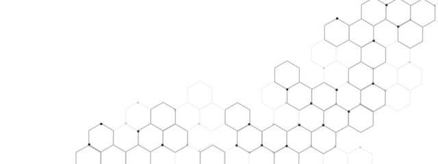 Vectors Geometric abstract background with simple Hexagon elements. Vector illustration for medicine, technology or science design