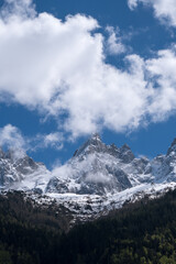 Mont Blanc Range as seen from Chamonix France