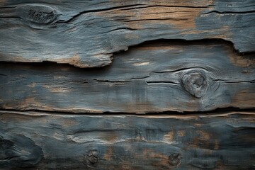Close-up of Weathered and Knotty Wood