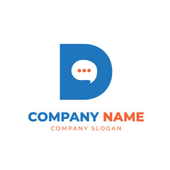 Lettre D Logo Chat Design Moderne Vectoriel