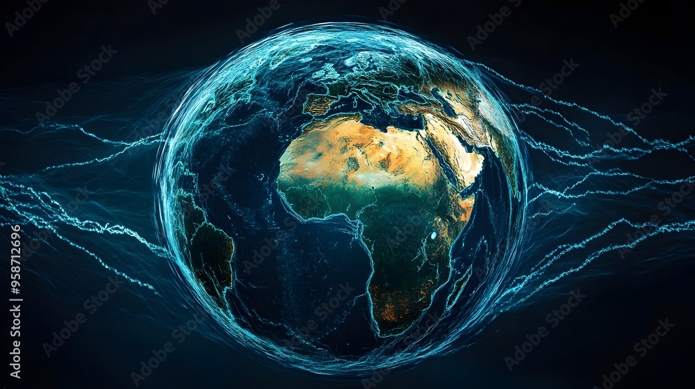 Poster Tectonic Plate Movement Simulation on Digital Globe with Seismic Activity