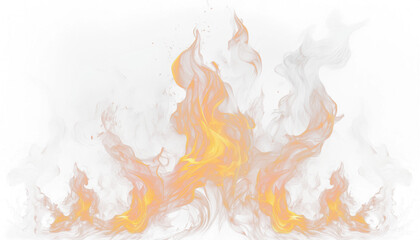 Fire flames isolated on transparent background PNG.