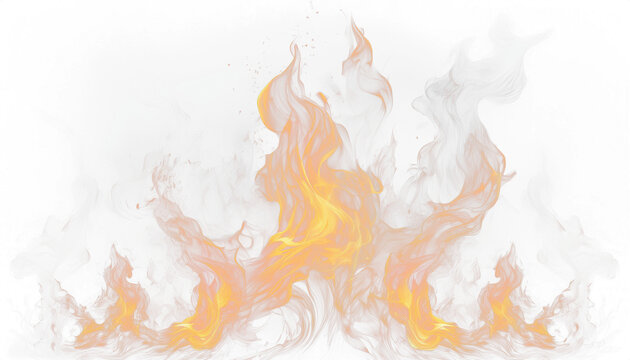Fire flames isolated on transparent background PNG.