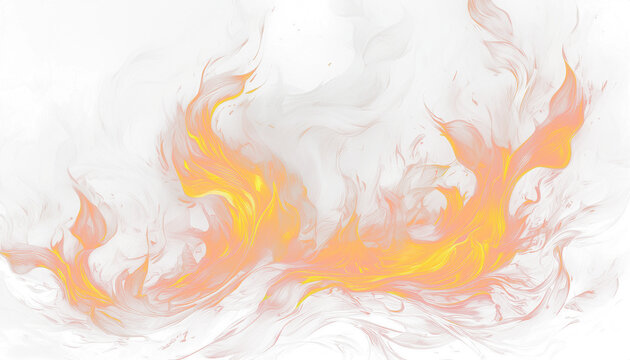 Fire flames isolated on transparent background PNG.