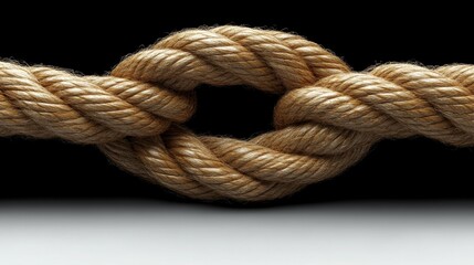Close-Up of Knotted Rope Generative AI