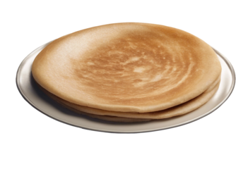 Dosa on autentic plate Simple Detail isolated on transparent background