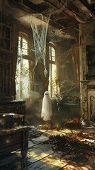 Illustrations for the Children's Book 'Kitten Night and Spooky the Ghost: A Tale of Friendship 54of74