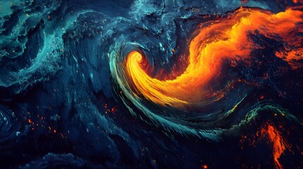 Simulated Digital Weather Map Displaying Storm Patterns