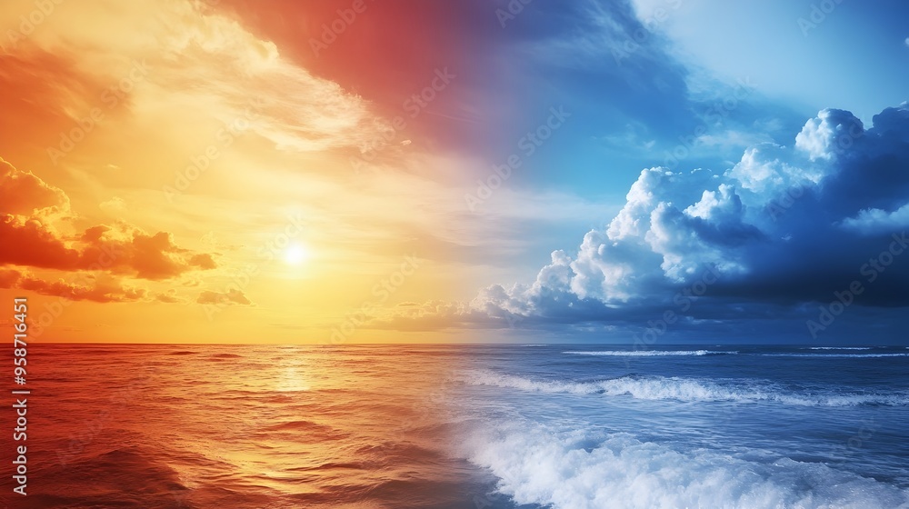 Poster simulated weather prediction system monitoring temperature changes over time