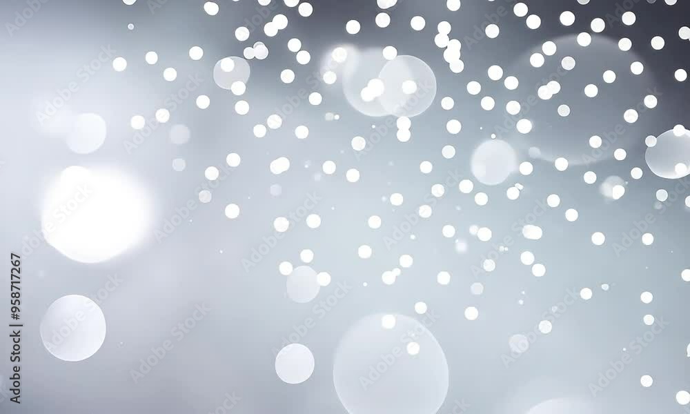 Aufkleber abstract bokeh background with white circles on a grey background.