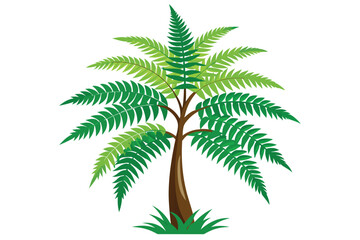 fern tree white background N.eps