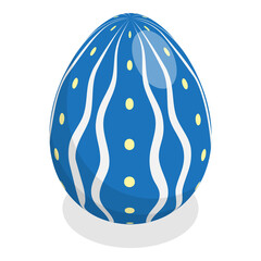3D Isometric Flat  Illustration of Easter Eggs. Item 3
