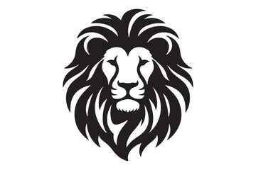 Sleek Lion Silhouette Black Vector Graphic