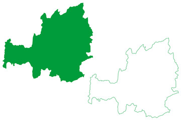 Arataca municipality (Bahia state, Municipalities of Brazil, Federative Republic of Brazil) map vector illustration, scribble sketch Arataca map