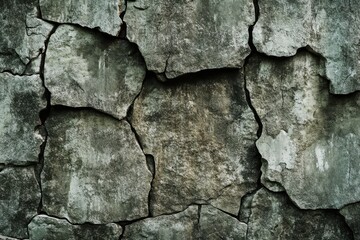 Obraz premium Cracked and Weathered Stone Wall Texture