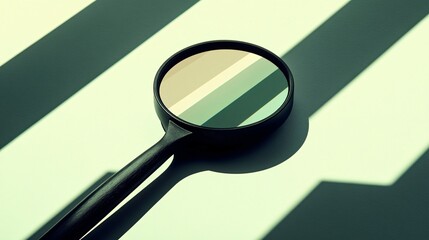 Fototapeta premium Shadowy representation of an otoscope and reflex hammer on a high-contrast background in a minimalist photogram style Stock Photo with copy space