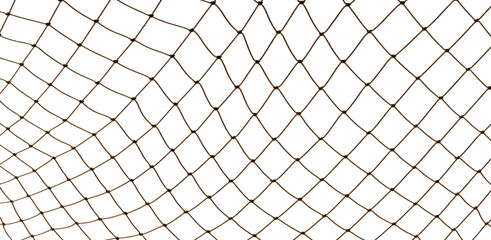 Football or tennis net. Rope mesh on a white background close-up