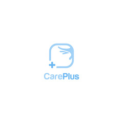 Care plus medical care logo icon design template elements