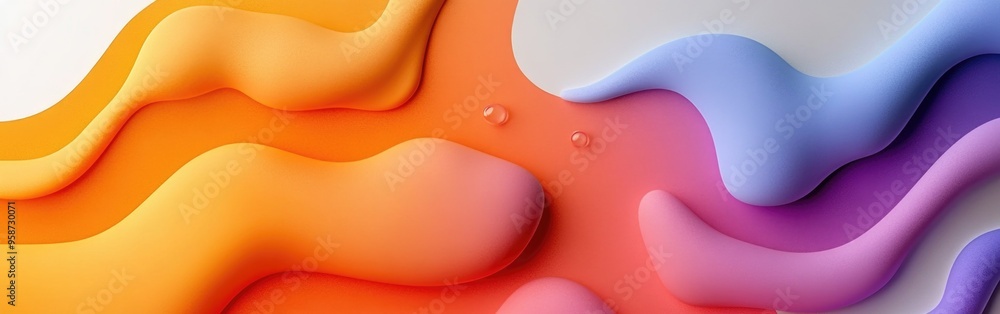 Poster vibrant abstract design for april fools' day with playful shapes and space for personalization
