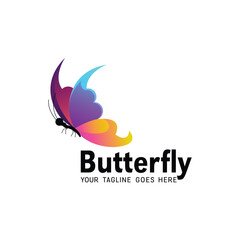 Creative Butterfly Vector Logo Concept
