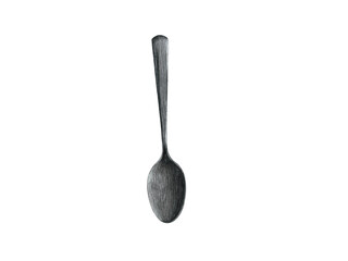 Spoon drawn vector