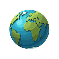 Fototapeta premium Planet Earth from Space, Entire World Globe Geography, Isolated Transparent PNG Cut Out, Graphic Resource