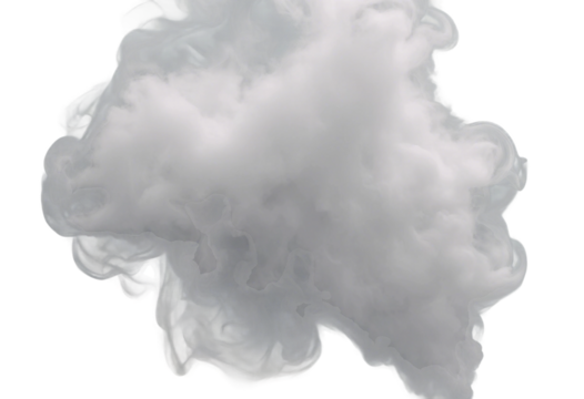 White smoke isolated on transparent background