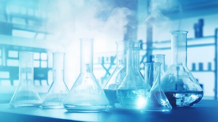 Double exposure photography of close up science and the laboratory, scientific, chemistry, research, chemical, lab, liquid, equipment, medicine, medical, glassware