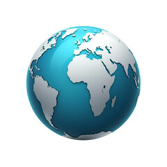 Fototapeta premium Planet Earth from Space, Entire World Globe Geography, Isolated Transparent PNG Cut Out, Graphic Resource