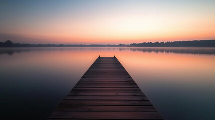 Fototapeta premium sunset on the lake