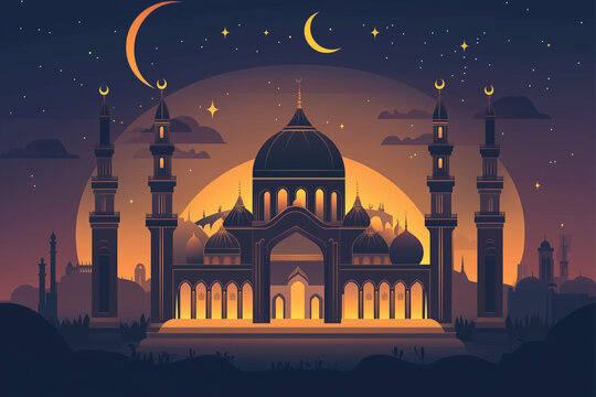 View of the mosque background for rabiulawal