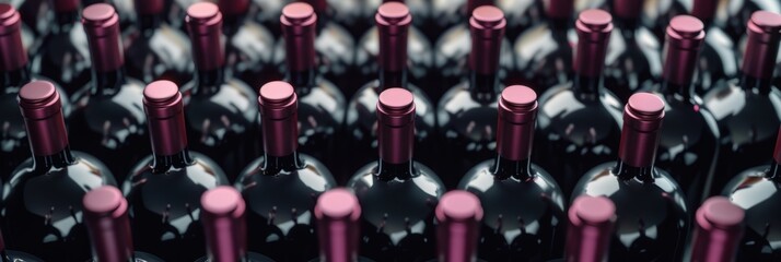 Grape wine bottles background