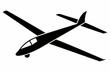 Glider silhouette vector illustration 
