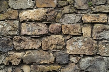Fototapeta premium A Close-Up of a Stone Wall with Irregularly Shaped Stones