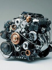 Fototapeta premium A Detailed View of a Complex Engine System