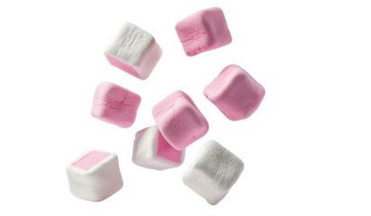 pink and white marshmallow, PNG