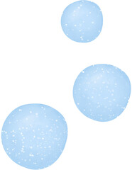 Blue bubble with glitter