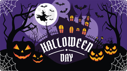 Happy Halloween day design templet pumpkin 