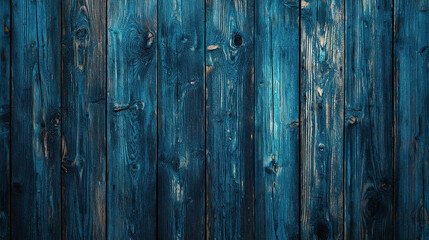 A high-resolution close-up image of dark blue rustic wooden planks showing distinct weathered texture, highlighting the natural imperfections and artistic aging process.