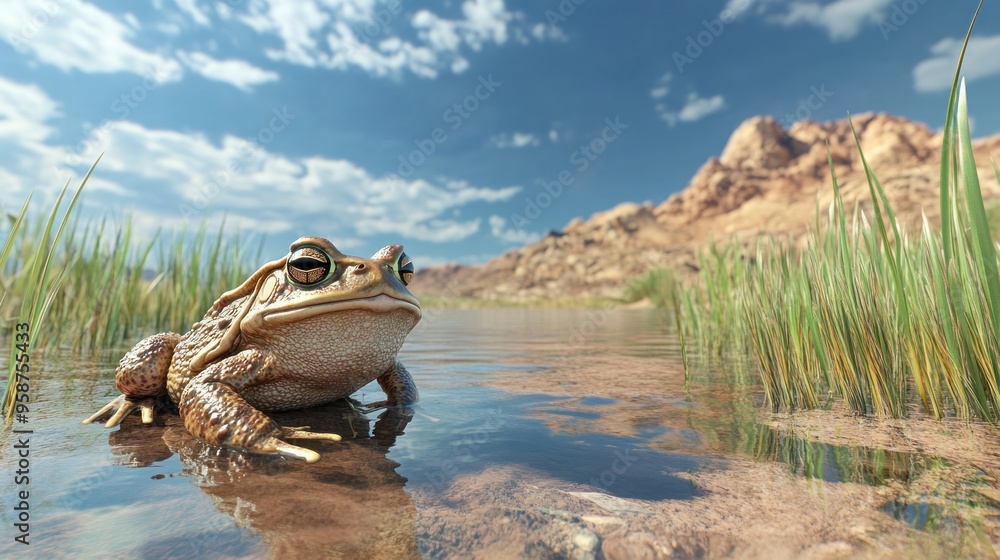 Wall mural toad in the wild