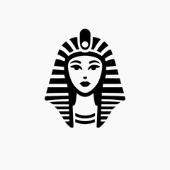 egyptian lady silhouette vector logo