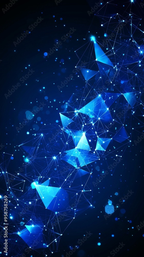 Aufkleber a digital plexus background, a virtual abstract background for big data visualization. the concept o