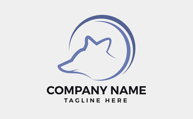 Fox logo vector design symbol, creative and minimal art, the fox Logo branding design, Circle fox logo illustration design