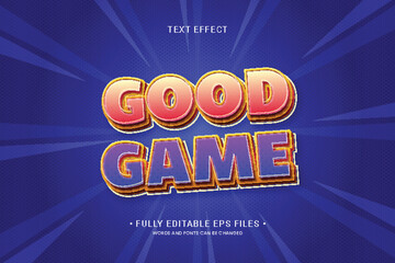 Good game editable three-dimensional text effect