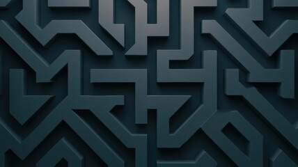 A complex maze with multiple exits, viewed from above, with only one leading to light, symbolizing the challenges of making the right choice
