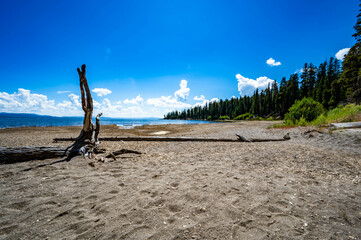 Yellowstone National Park hike to Storm Point with beautiful views of the Lake and various rock...