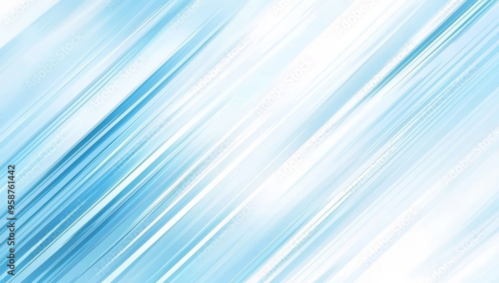 Poster graphic design concept with an abstract blue gradient background and smooth waves.