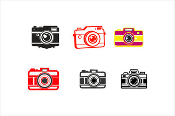 "Minimalist Camera Logo Design with Classic Silhouette and Clean Lines