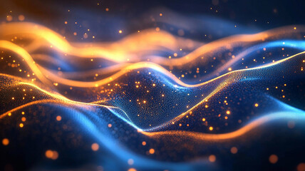 Abstract wave particle technology background
