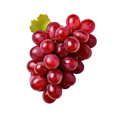  Ruby Roman Grapes top view on white background 